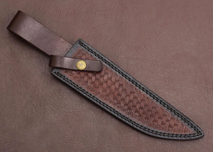 Damascus Hunting Knife – Stag Horn Handle | HS-302