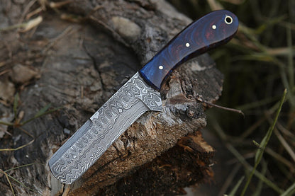 Damascus EDC Bull Cutter Knife – Multi Handle Choice | HS-980