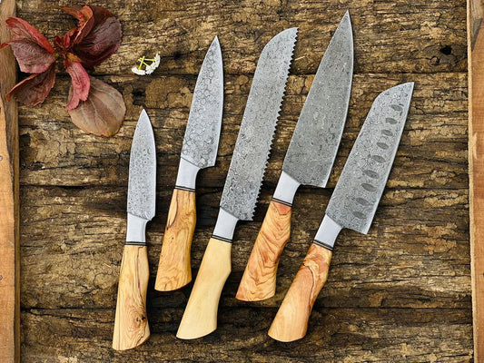 Japanese Damascus Chef Set 