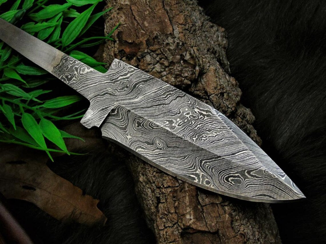 Damascus Blank Blades – Lot of 2 | Twist Pattern | HS-1105