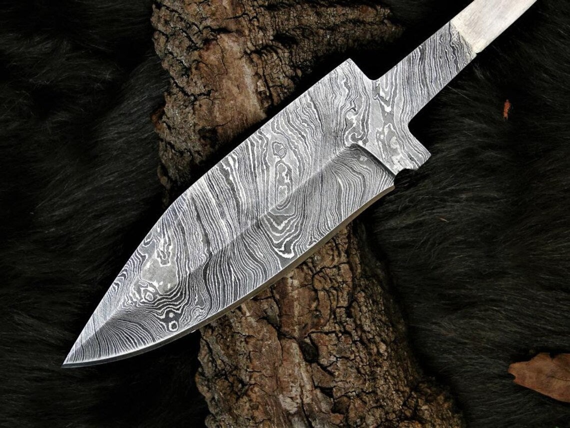 Damascus Blank Blades – Lot of 2 | Twist Pattern | HS-1105