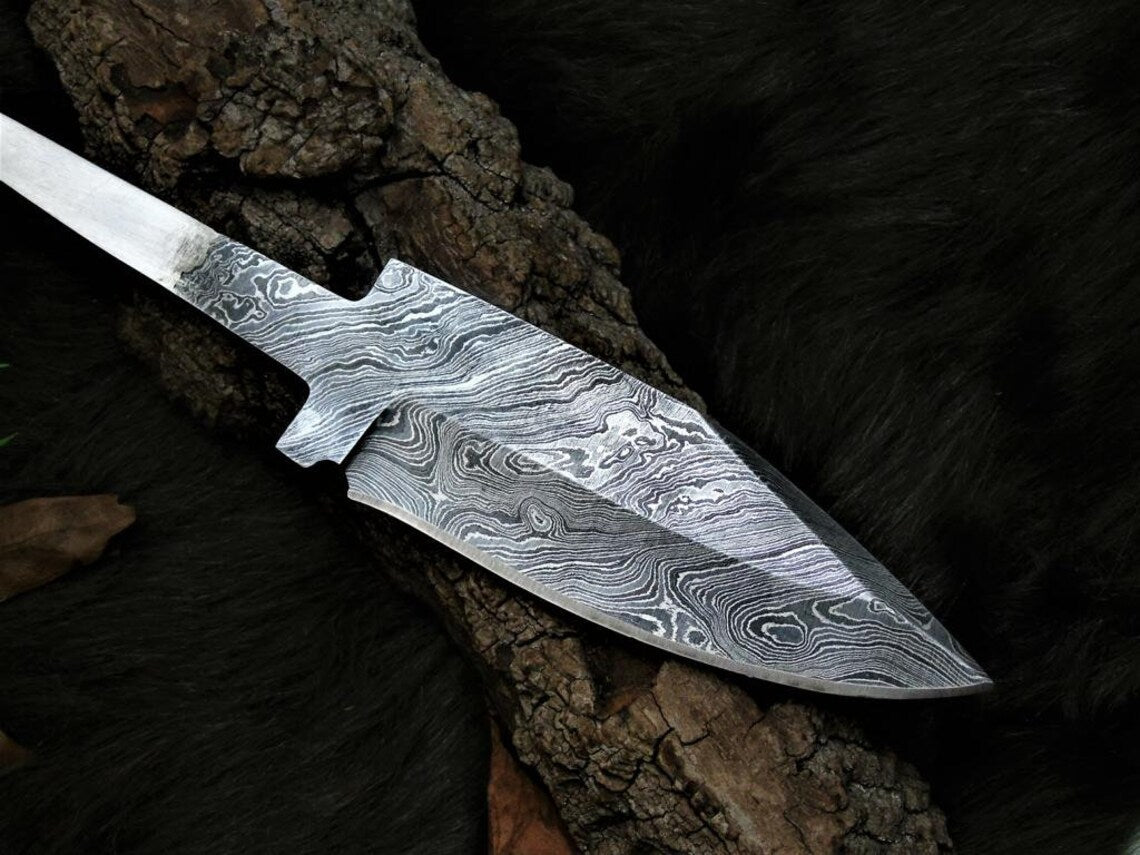 Damascus Blank Blades – Lot of 2 | Twist Pattern | HS-1105