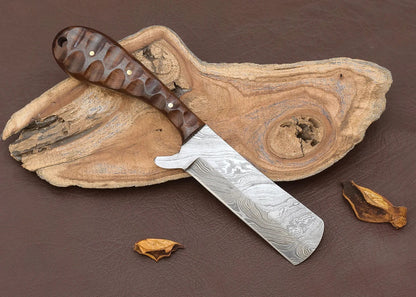 Damascus Bull Cutter Knife 8" – Wood Handle | HS-976
