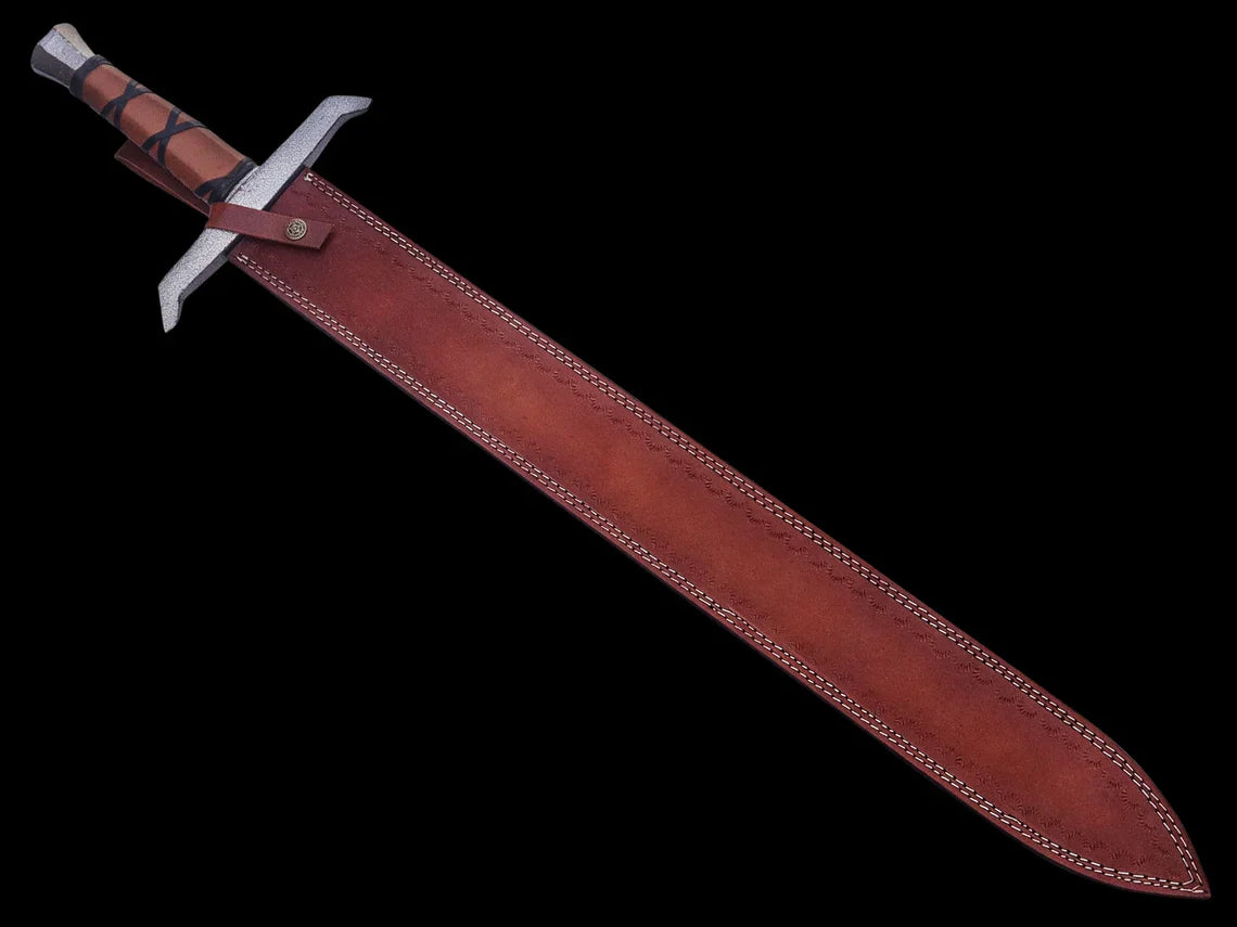Damascus Sword Leather Cover 