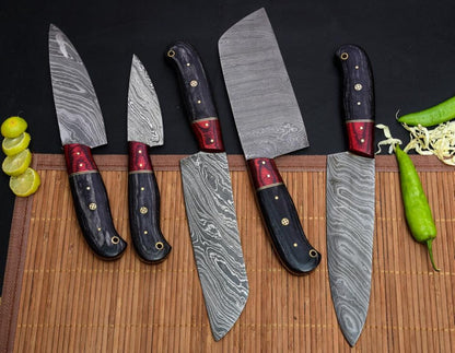 Damascus Chef Knives set