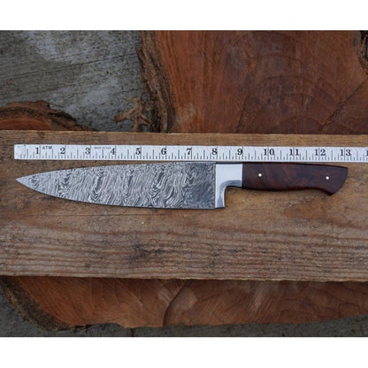 HS-217 Custom Handmade Damascus Kitchen-Chef Knives Set Lot Of 5 Pecs With Wood Handle