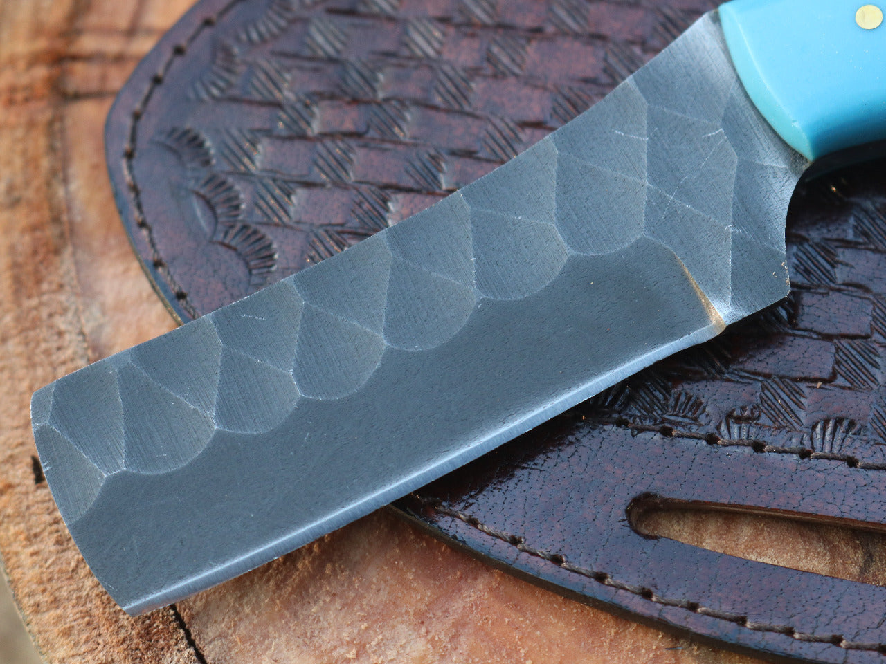 HS-998 Custom Handmade Damascus bull cutter knife Resin handle ‘gift for husband gift for boyfriend