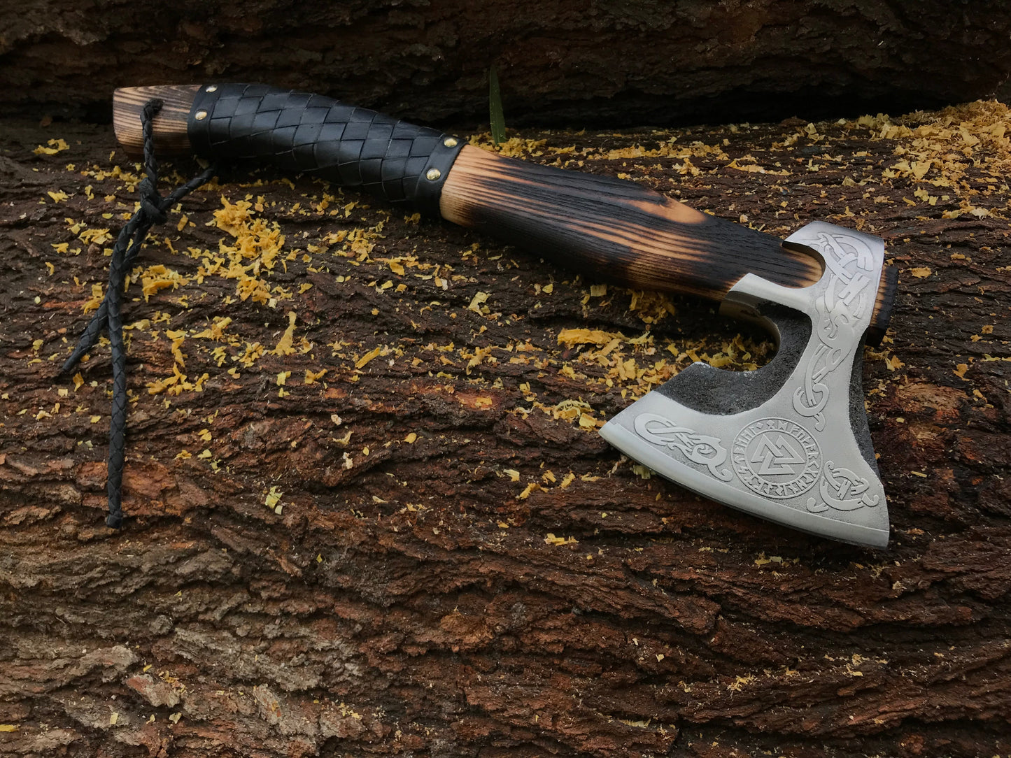 HS-1046 Beautiful custom handmade Viking axe best gift for husband gift for boyfriend