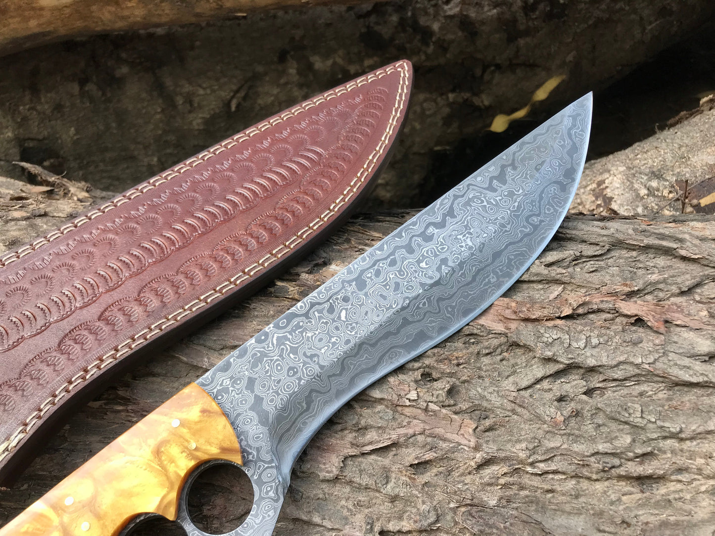 HS-396 | Custom Handmade Damascus Hunting knife High Quality knife Best Top Rated Knife