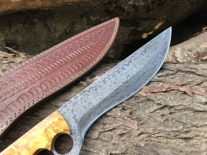 HS-396 | Custom Handmade Damascus Hunting knife High Quality knife Best Top Rated Knife