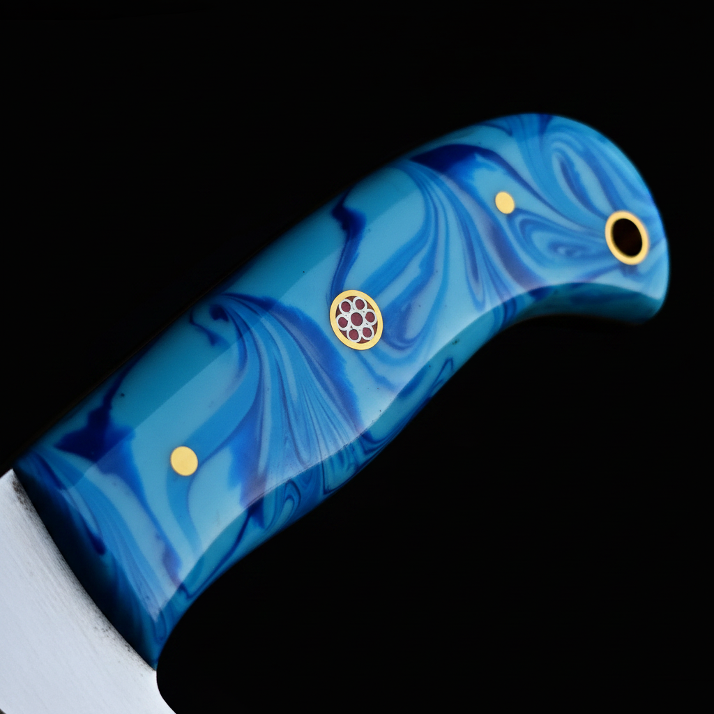 resin-handle-macro-mosaic-pin-brass-eyelet-bull-cutter-knife