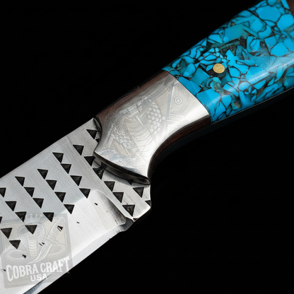 turquoise-mosaic-wood-handle-close-up-bull-cutter-knife-brass-pin-bolster