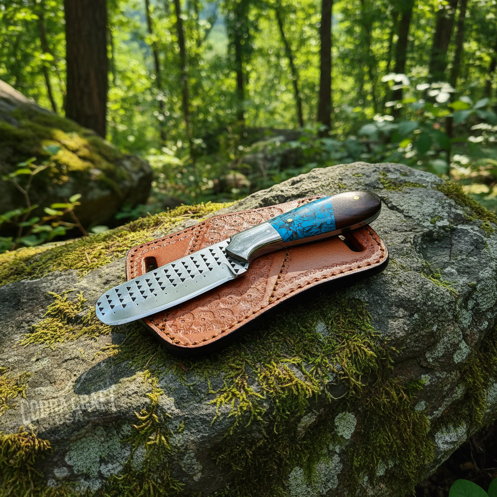 handmade-cowboy-knife-rasp-file-blade-outdoor-rocks-forest-setting