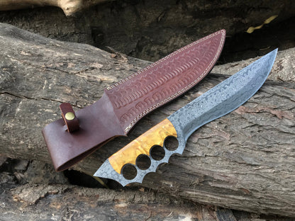 HS-396 | Custom Handmade Damascus Hunting knife High Quality knife Best Top Rated Knife