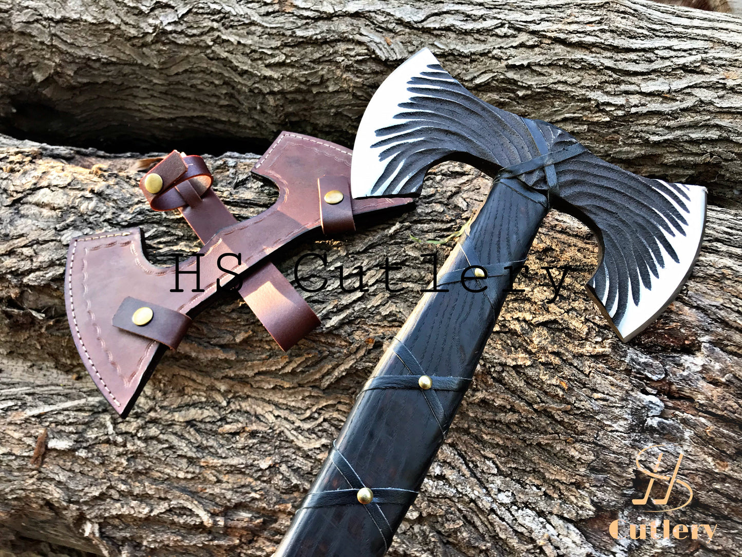 HS-1053 | Custom Handmade Double Head Beautiful Axe Best Dad gifts 🎁 Viking Axe
