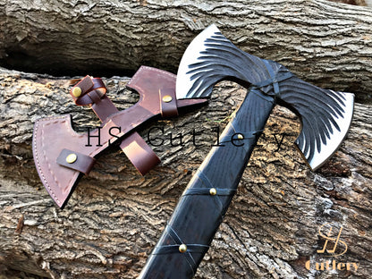 HS-1053 | Custom Handmade Double Head Beautiful Axe Best Dad gifts 🎁 Viking Axe