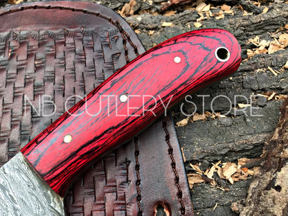 HS-994 Custom handmade Damascus cowboy bull cutter knife hand forged knife gift for him Valentine’s Day gift boy friend gift