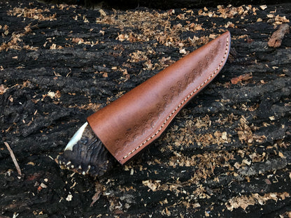 HS-392 Custom handmade beautiful stag horn hunting camping knife best gift for hunting man gift for husband