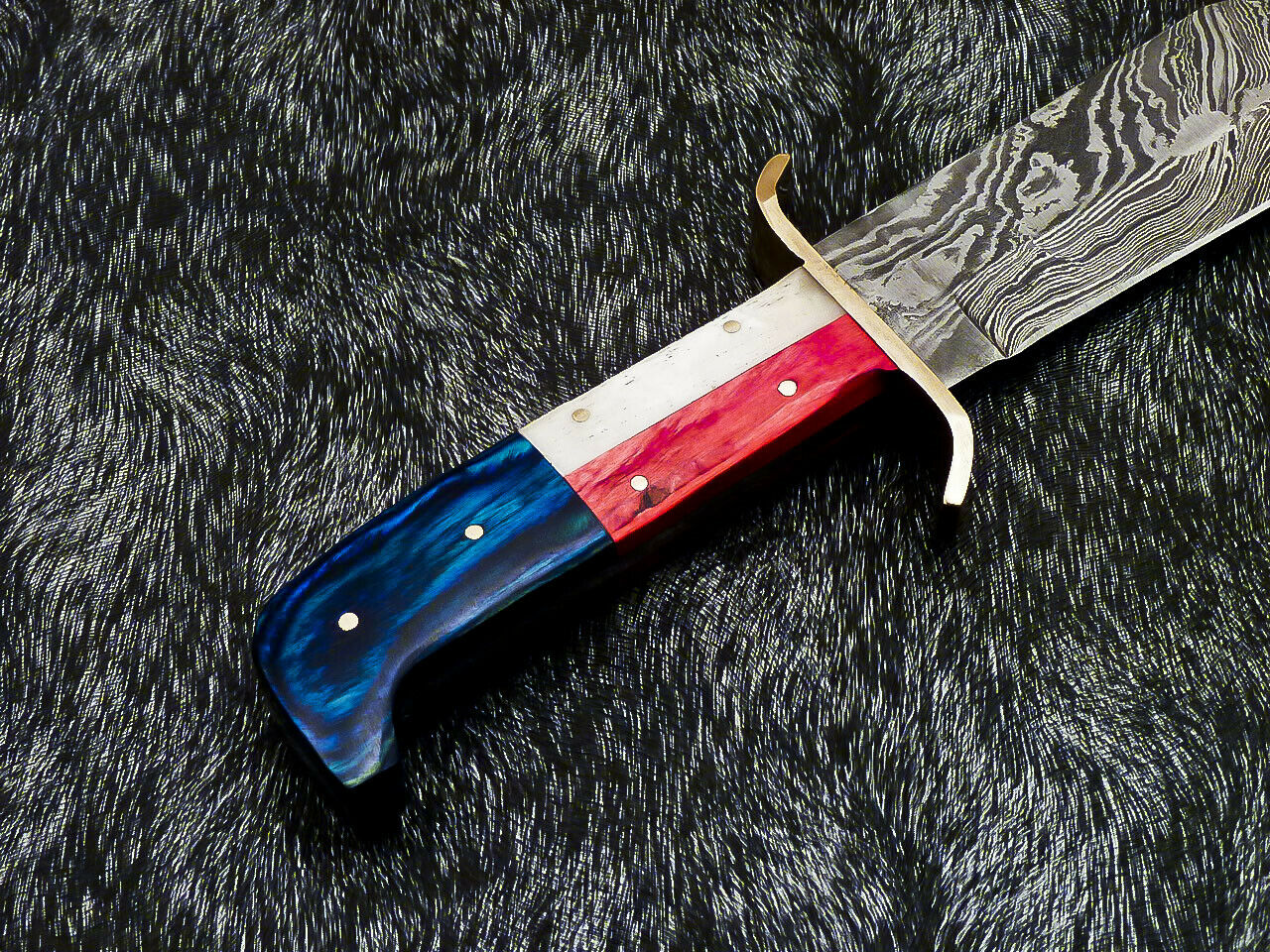 HS-379 '' Custom Hand Forged Damascus Steel 12" Bowie Hunting Knife BONE / WOOD