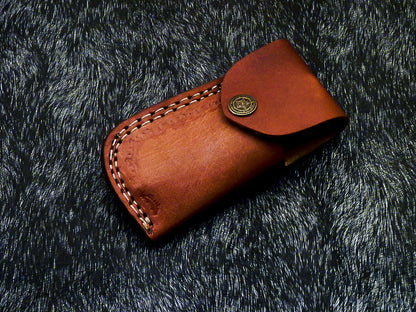 Damascus Pocket Folding Knife – Stained Camel Bone | Liner Lock | HS-1123