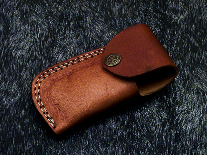 Damascus Liner Lock Folding Knife – Camel Bone | Twist Blade | HS-1124