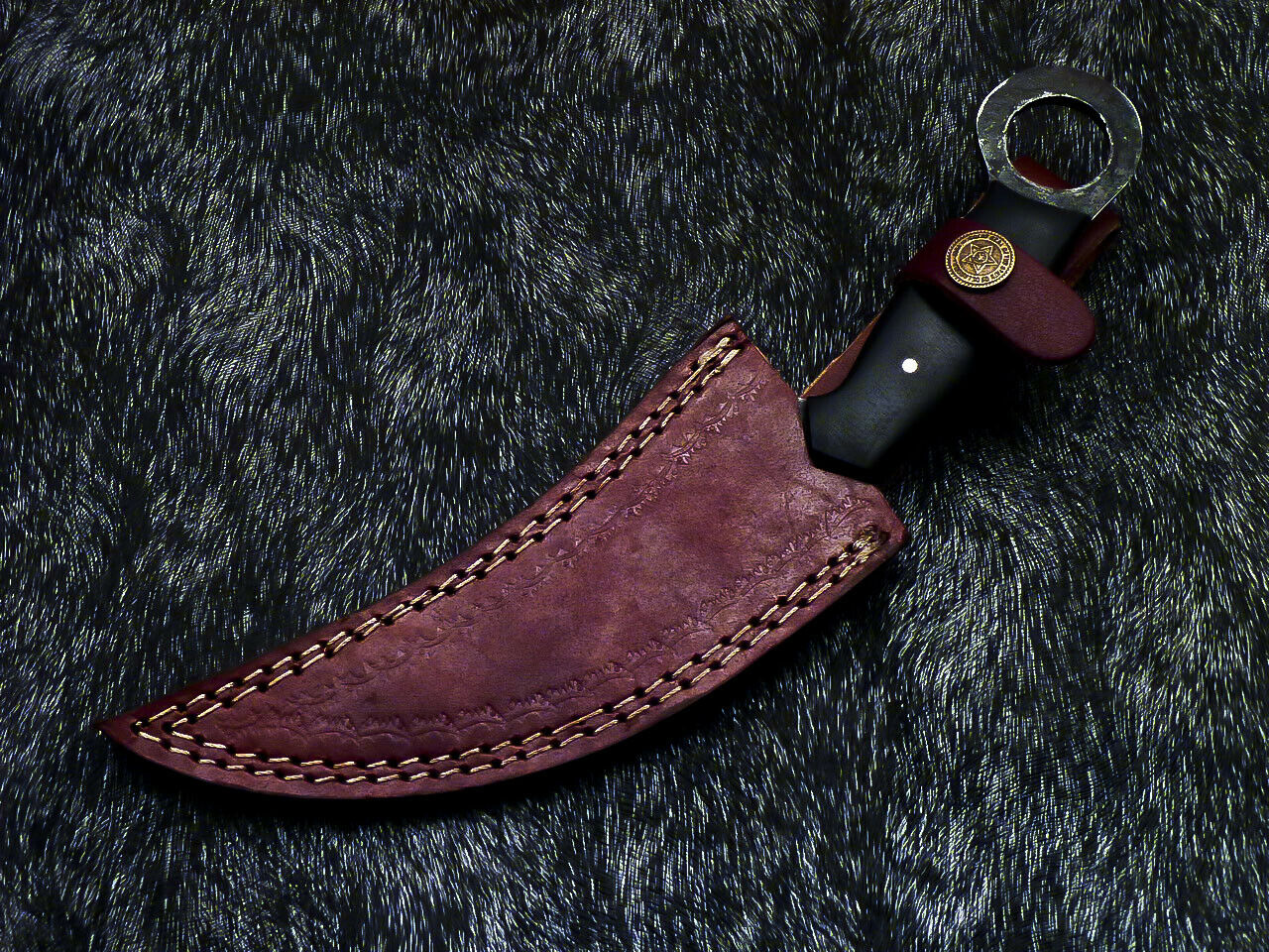 HS-891 Hand Forged Railroad Spike Carbon Steel Blade 11" Karambit Knife