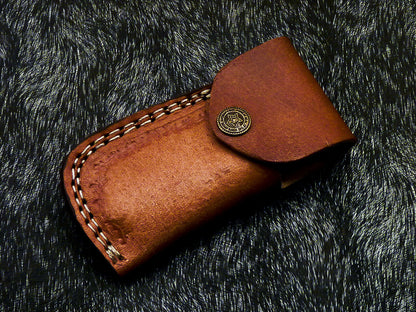 Damascus Liner Lock Folding Knife – Camel Bone Handle | HS-1121