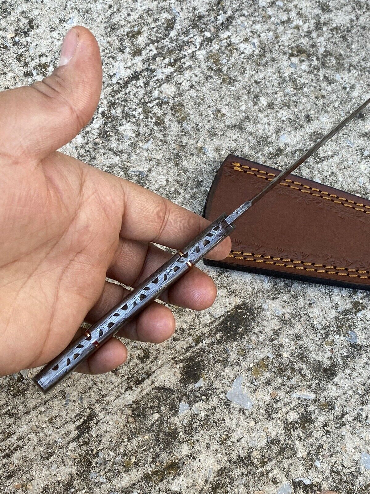 HS-862 Custom Handmade Damacsus Steel Dagger knife - Damascus Handle