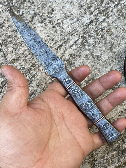 HS-862 Custom Handmade Damacsus Steel Dagger knife - Damascus Handle