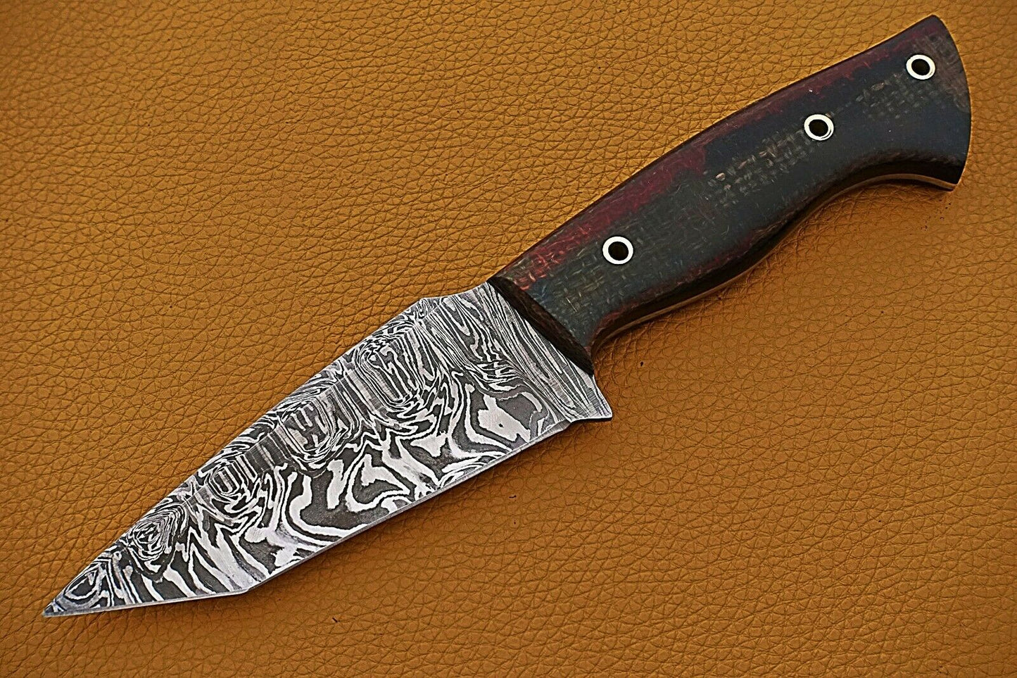 HS-740 Custom Handmade Damascus Steel Skinner Knife With Micarta Sheet Handle
