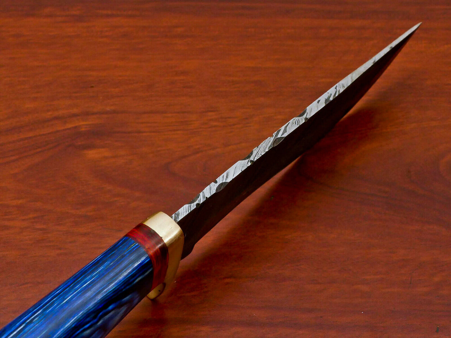 HS-476  Custom Handmade Damascus Hunting Knife With Hard Wood Handle