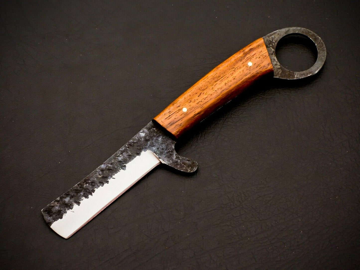 Hand Forged Carbon Steel Bull Cutter Knife 7.5" – Full Tang | HS-961