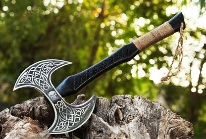 Hand Forged Carbon Steel Viking Hatchet – Hunting Tomahawk Axe | HS-1017