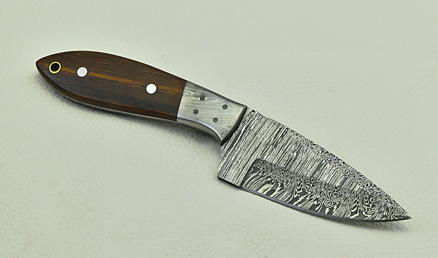 HS-586 8" Custom Handmade Damascus Steel Hunting Skinner knife With Rose Wood Handle