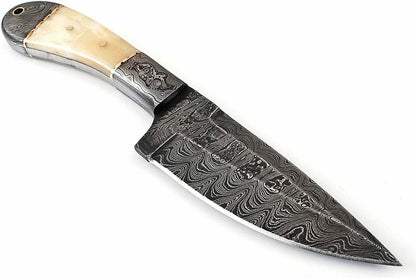 HS-393 '' Custom Handmade Damascus Hunting Knife - Best Damascus Steel Blade