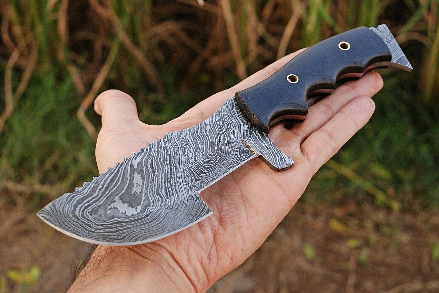 HS-939 Custom Handmade Damascus Hunting Tracker Knife With Micarta Sheet Handle