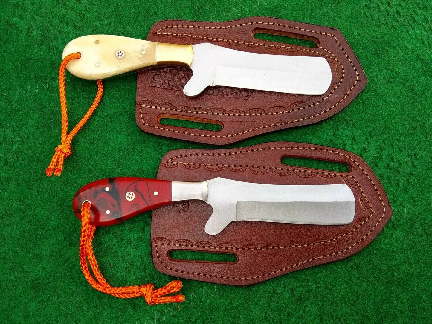 HS-985 Custom Handmade Cowboy Knife Set Outdoor Hunting Rare Tool Steel