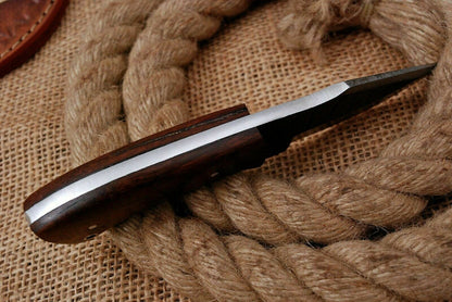 HS-749  6.0'' Custom Handmade High Carbon Mini Skinner Knife With Wood Handle