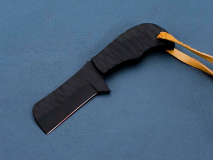 HS-950 Compact J2 Steel Bull Cutter Knife – 5 Inch, Ceramic Coated, Leather Sheath