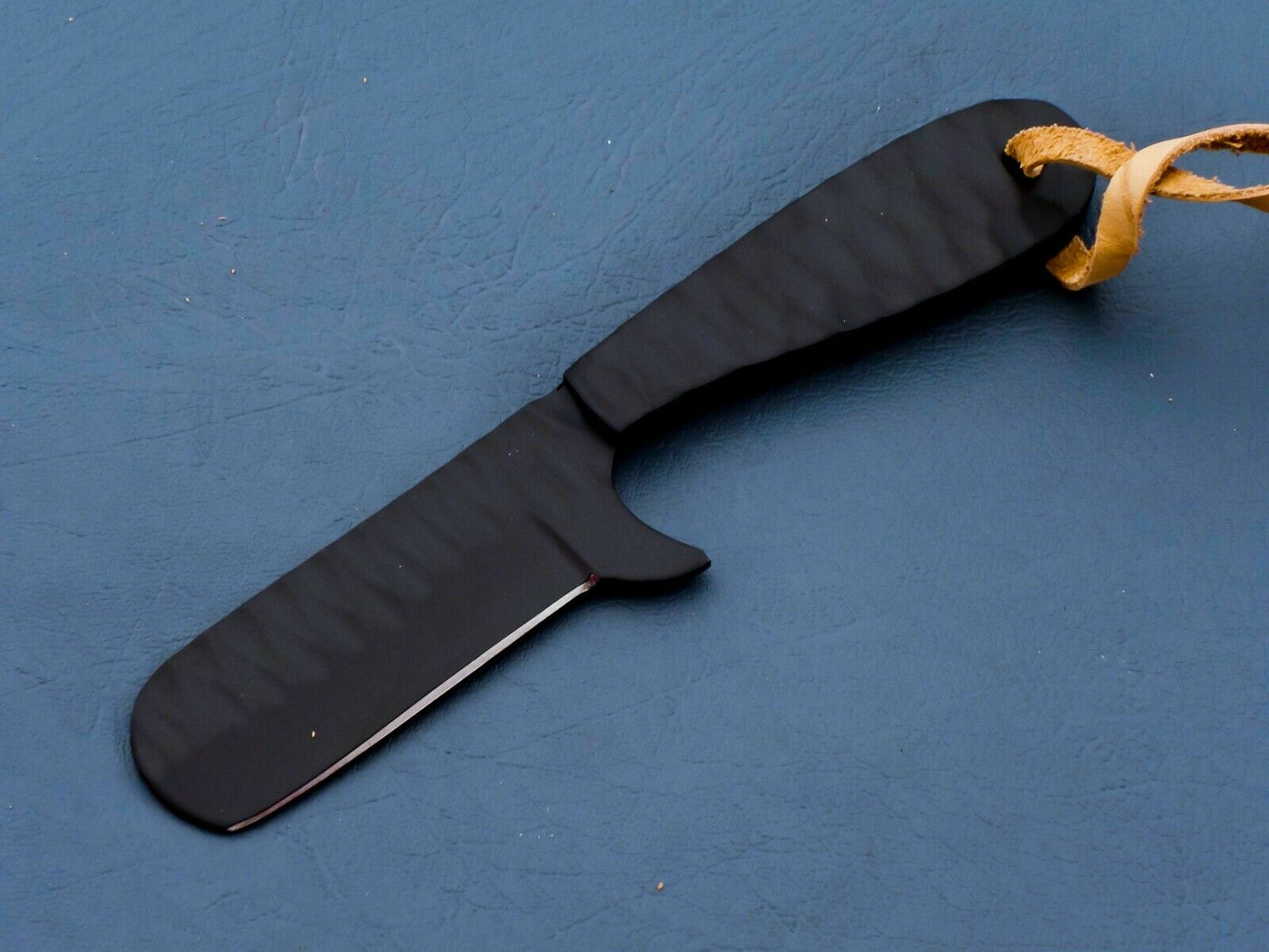 HS-948 Handmade J2 Tool Steel Bull Cutter Knife – Full Tang Fixed Blade, Oil Tempered