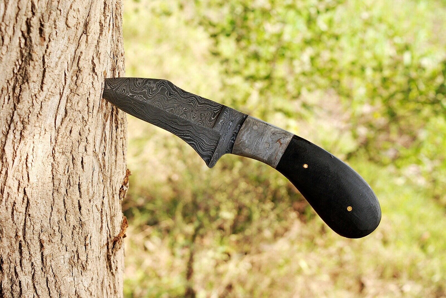 HS-729 Custom Handmade Damascus Steel Hunitng Knife - Buffalo Horn Handle