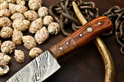 HS-279 Hand Made Damascus Steel Blade Chef Kitchen Full Tang Knife | Hard Wood