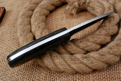 HS-747 6.0'' Custom Handmade High Carbon Mini Skinner Knife With Black Wood Handle