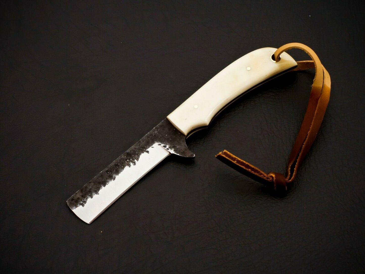 Hand Forged Carbon Steel Bull Cutter Knife 6.5" – Full Tang | HS-960