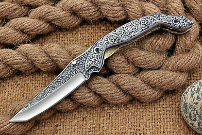Engraved Folding Pocket Knife — Handcrafted Lifetime Use, Best Value