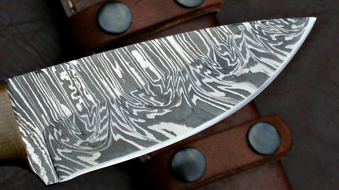 HS-575 CUSTOM HAND FORGED DAMASCUS STEEL HUNTING SKINNER KNIFE