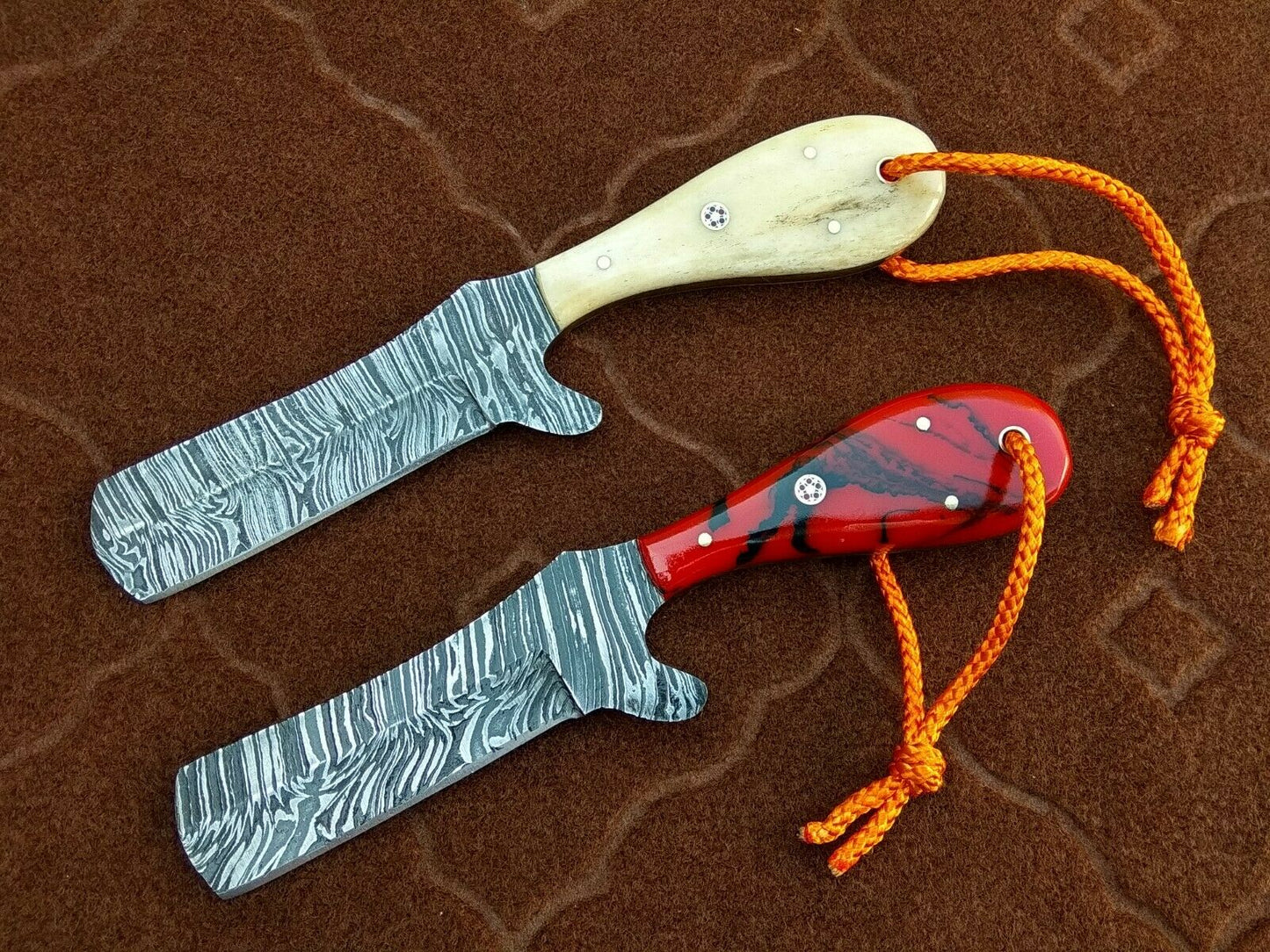 HS-988 Custom Cowboy Knife SET Handmade Rare Damascus Knives