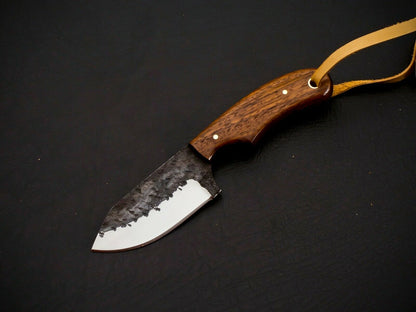 HS-955 Carbon Steel Cowboy Bull Cutter Knife – Oil Tempered, Custom Leather Sheath
