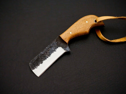 HS-958 Carbon Steel Cowboy Bull Cutter Knife – 5 Inch, Perfectly Balanced, Full Tang