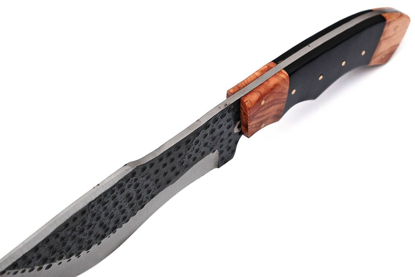 HS-932 Custom Handmade High Carbon Railroad Steel Tracker Knife - Buffalo Horn Handle